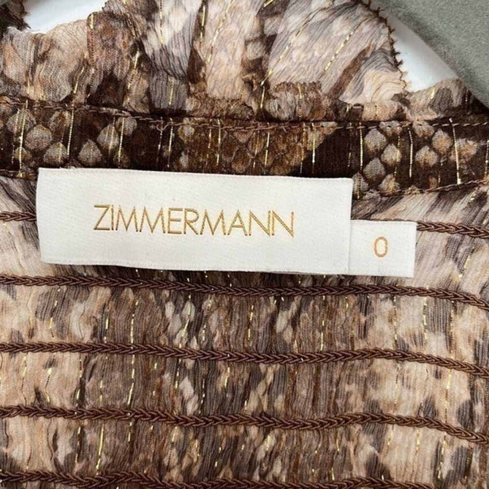 Zimmermann Botanica Python Print Silk Long Sleeve… - image 5